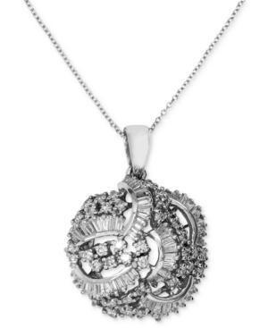 Classique By Effy Diamond Swirl Pendant (1-1/2 Ct. T.w.) In 14k White Gold