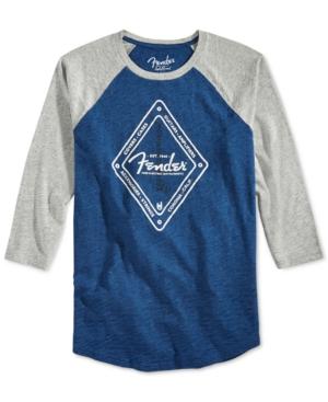 Lucky Brand Fender Diamond Three-quarter Raglan Sleeve T-shirt