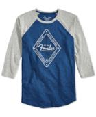 Lucky Brand Fender Diamond Three-quarter Raglan Sleeve T-shirt