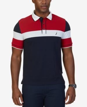Nautica Men's Logo Classic-fit Colorblocked Cotton Polo