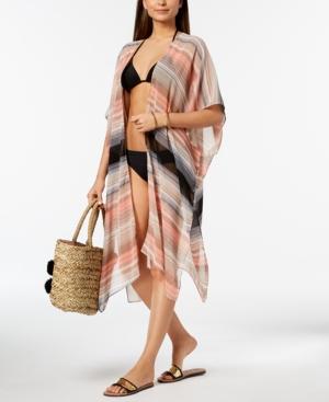 Cejon Melrose-stripe Duster Cover-up & Cape