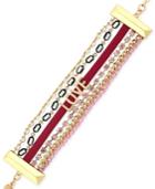 Bcbgeneration Gold-tone Mixed Media "love" Line Bracelet