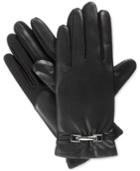 Isotoner Signature Smartouch Stretch Leather Belted Gloves