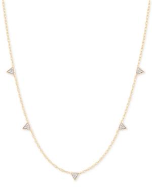 Elsie May Diamond Micro Triangle Collar Necklace (1/10 Ct. T.w.) In 14k Gold, 15 + 1 Extender