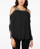 Xoxo Juniors' Strappy Off-the-shoulder Scalloped Top