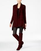 Material Girl Juniors' Zip-trim Asymmetrical-hem Cardigan, Only At Macy's