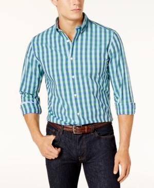 Tommy Hilfiger Men's Custom-fit Maron Plaid Shirt