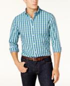 Tommy Hilfiger Men's Custom-fit Maron Plaid Shirt