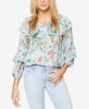 Sanctuary Aisley Floral-print Flounce Top