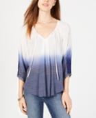 Bcx Juniors' Dip-dyed Tie-neck Top