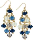 Inc International Concepts Gold-tone Mixed Rondelle Bead Chandelier Earrings, Only At Macy's