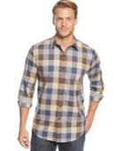 Tasso Elba Long-sleeve Buffalo Plaid Shirt