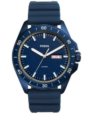Fossil Men's Sport 54 Blue Silicone Strap Watch 44mm Fs5260