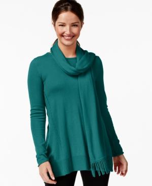 Alfani Fringe Scarf Swing Sweater, Only At Macy's