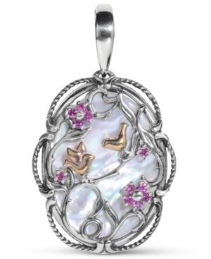 Carolyn Pollack Two-tone And Multi-gemstone Bird Pendant