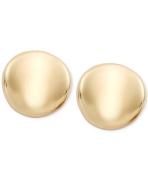 Disc Stud Earrings In 14k Gold