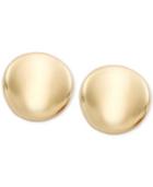 Disc Stud Earrings In 14k Gold