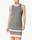 Say What? Juniors' Striped-trim Sweater Dress