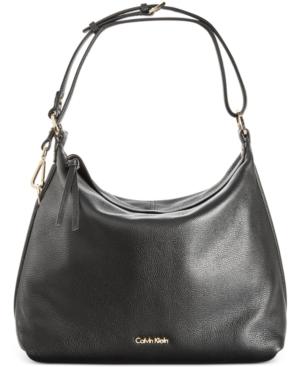 Calvin Klein Pebble Leather Hobo, Only At Macy's