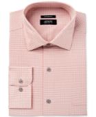 Alfani Black Men's Big And Tall Fit Performance Orange Fine Gingham Dress Shirt, Only At Macy's