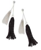 Thalia Sodi Silver-tone Two-tone Tassel Earrings, Only At Macy's