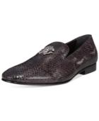 Roberto Cavalli Men's Night Textured Loafers Men's Shoes