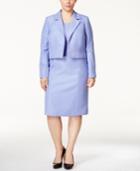 Le Suit Plus Size Textured Jacket & Sheath Dress