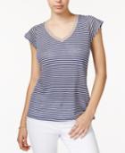 Maison Jules Striped Linen T-shirt, Only At Macy's