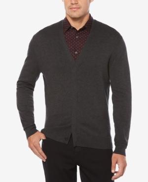 Perry Ellis Men's Hidden Placket Cardigan Sweater