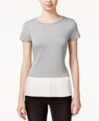 Maison Jules Pleated Contrast Top, Only At Macy's