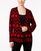 Alfred Dunner 'tis The Season Open-front Cardigan