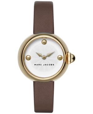 Marc Jacobs Women's Courtney Dark Brown Leather Strap Watch 28mm Mj1431