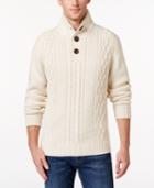 Weatherproof Vintage Men's Big And Tall Cable-knit Sweater, Only At Macy's