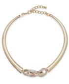 Inc International Concepts Gold-tone Crystal Link Collar Necklace