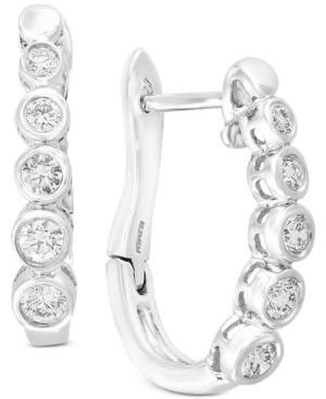 Bubbles By Effy Diamond Bezel Hoop Earrings (5/8 Ct. T.w.) In 14k White Gold