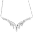 Wrapped In Love Diamond V Necklace (1 Ct. T.w.) In Sterling Silver
