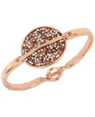 Kenneth Cole New York Rose Gold-tone Glitter Circle Bangle Bracelet