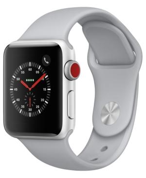 Apple Watch Series 3 (gps + Cellular), 38mm Silver Aluminum Case With Fog Sport Band