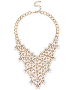M. Haskell For Inc Floral Crystal Drama Necklace, Only At Macy's