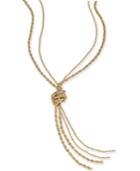 Charter Club Gold-tone Double Rope Knotted Lariat Necklace, 32 + 2 Extender, Created For Macy's