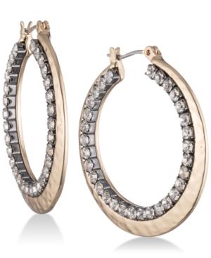 Nine West Pave Double-row Hoop Earrings