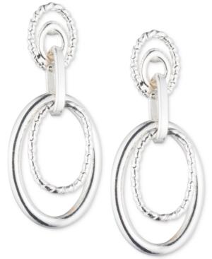 Anne Klein Double Oval Drop Earrings