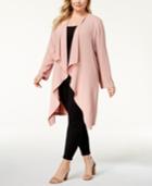 Nine West Plus-size Cascade-front Duster Jacket