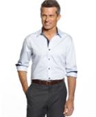 Tasso Elba Long Sleeve Stripe Shirt, Only At Macy's