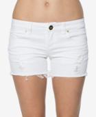 O'neill Juniors' Scout Ripped White Wash Denim Shorts