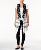 Inc International Concepts Petite Striped Sleeveless Duster, Only At Macy's
