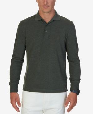 Nautica Men's Heathered Long-sleeve Polo
