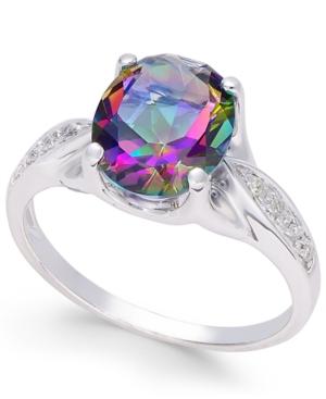 Mystic Topaz (3 Ct. T.w.) And Diamond Accent Ring In 14k White Gold