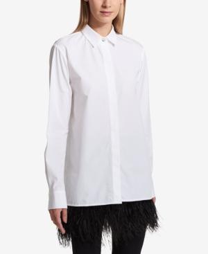 Dkny Feather-trim Shirt