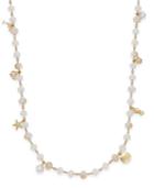 Charter Club Gold-tone Sea Charm Beaded Long Necklace, Only At Macy's